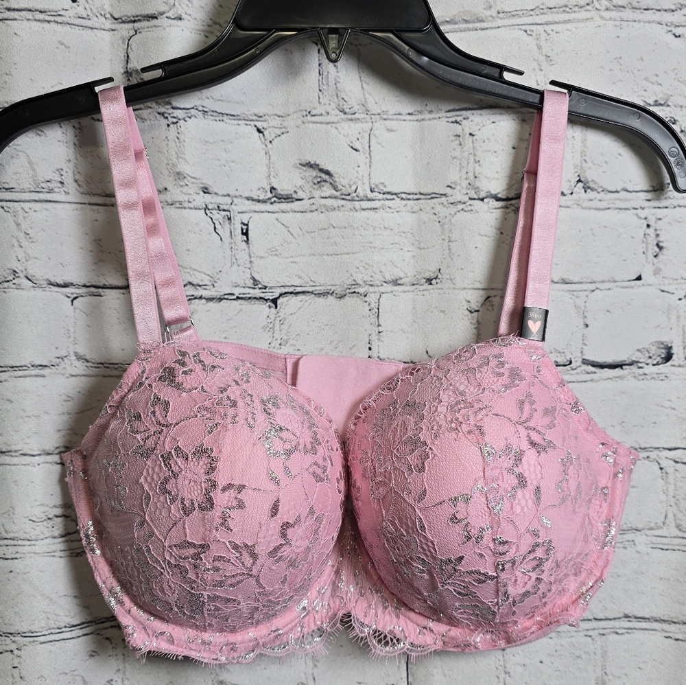 Victoria‎ Secret Dream Angels Pink Lace Bra New With Tags Size 38DD